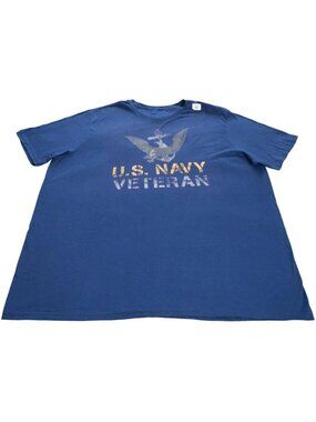 Medals of America U.S. Navy Veteran T-Shirt Blue 3XLT Tall Military Graphic